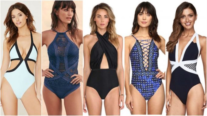 Модные закрытые купальник